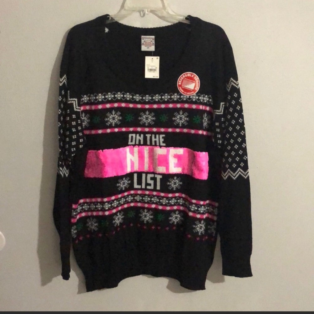 Ugly Christmas Sweater W Shift Sequins - Picture 4 of 4
